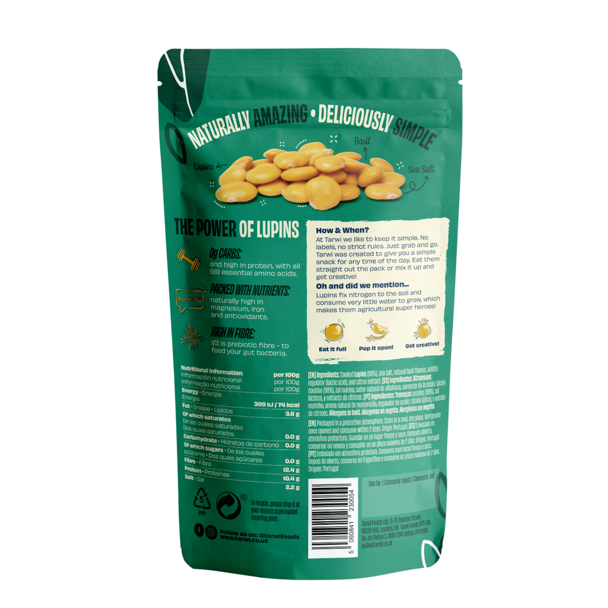 Snack de Tremoço e Manjericão