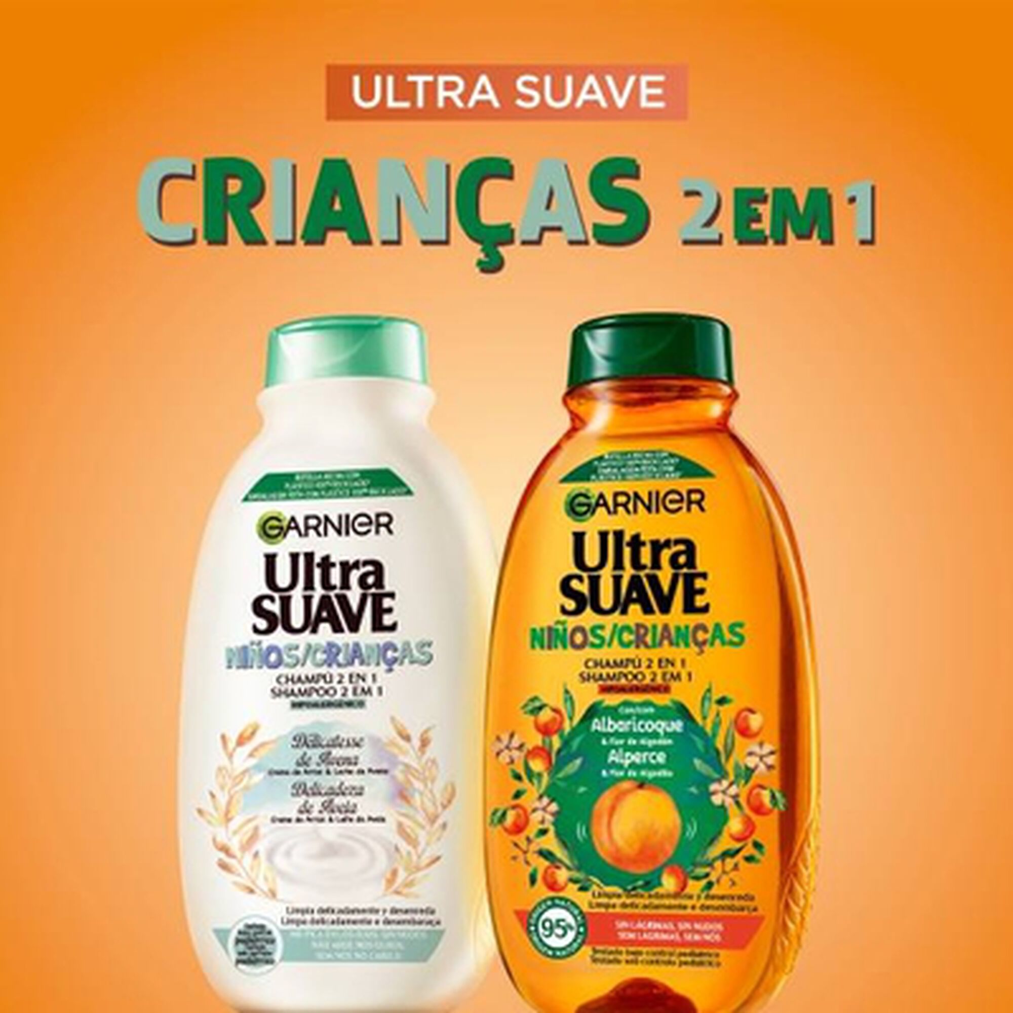 Ultra Suave Crianças Shampoo 2 em 1 Alperce
