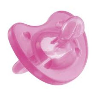 Chupeta ortodôntica de silicone  Physio Soft Gommotto 6 m rosa