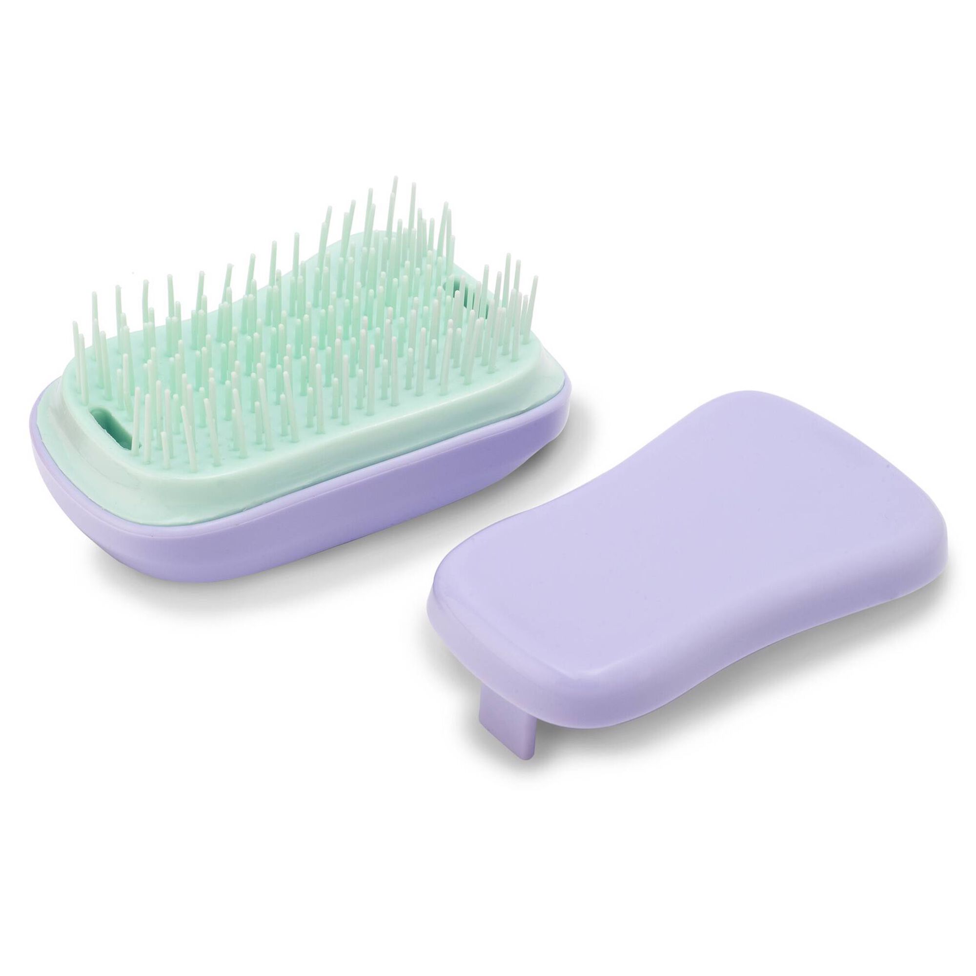Mini Escova Cabelo de Viagem Lilás com Capa