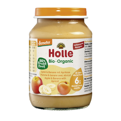 Boião Puré de Maçã Banana e Alperce Bio Wells