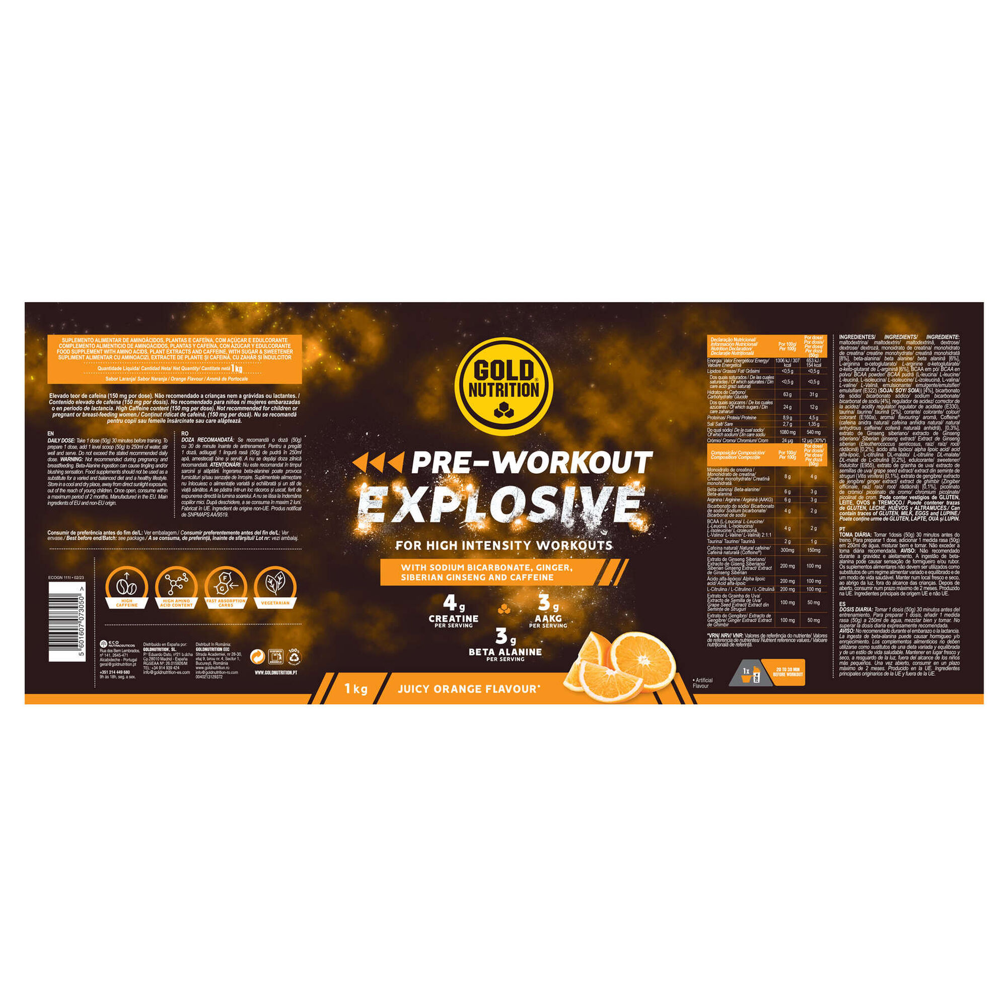 Pre-Workout Explosive Laranja