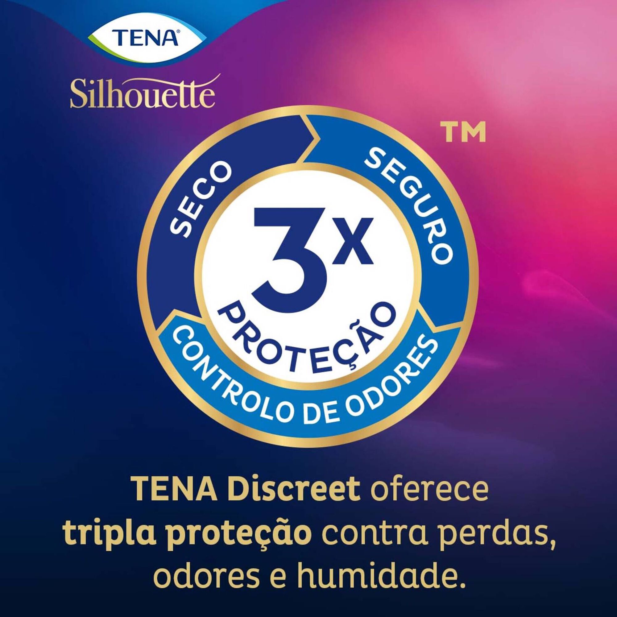 Pensos Incontinência Silhouette Normal Preto