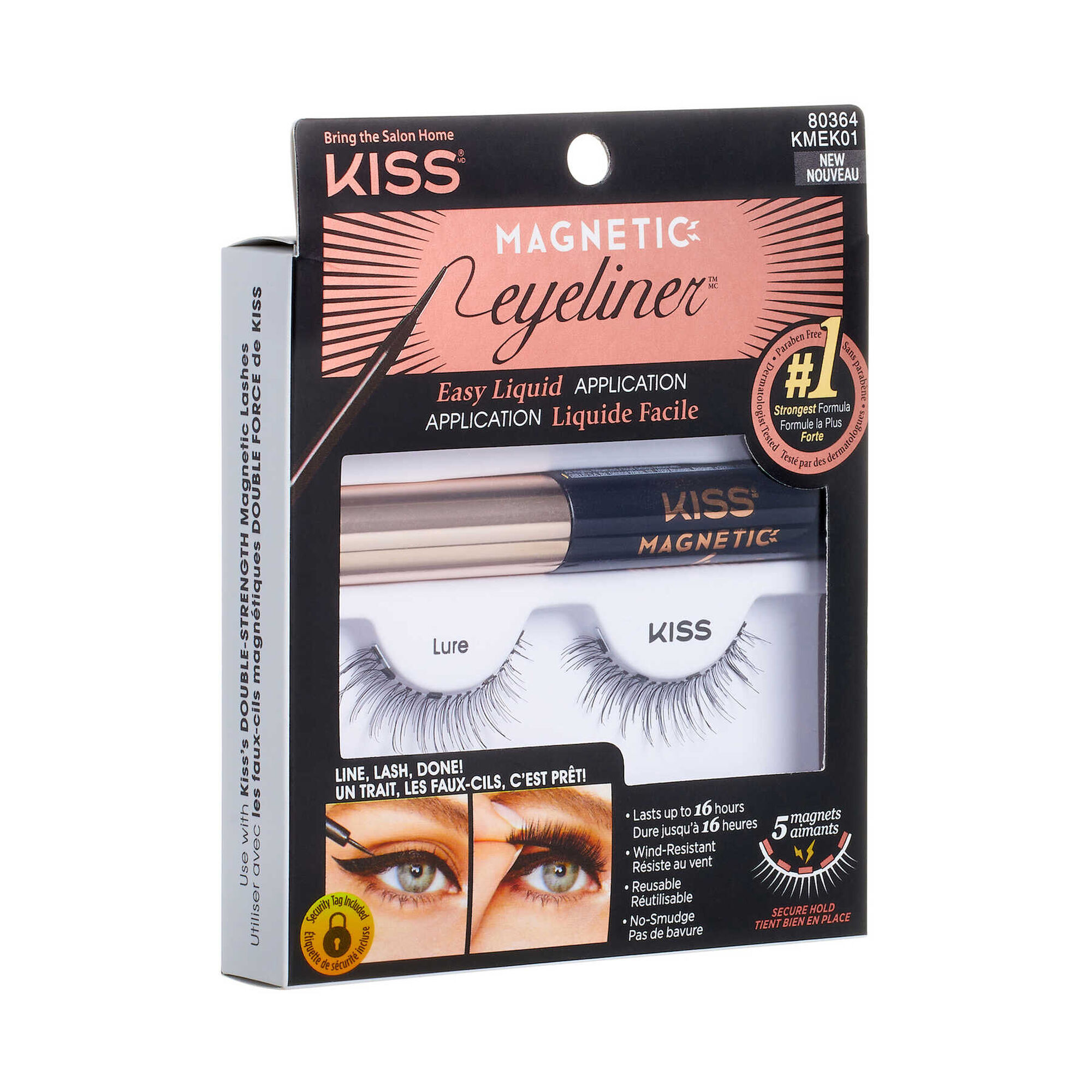 Kit Pestanas Postiças Magnetic Eyeliner Lure