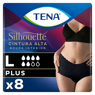 Cuecas Incontinência Silhouette Plus L Preto Wells Image 1