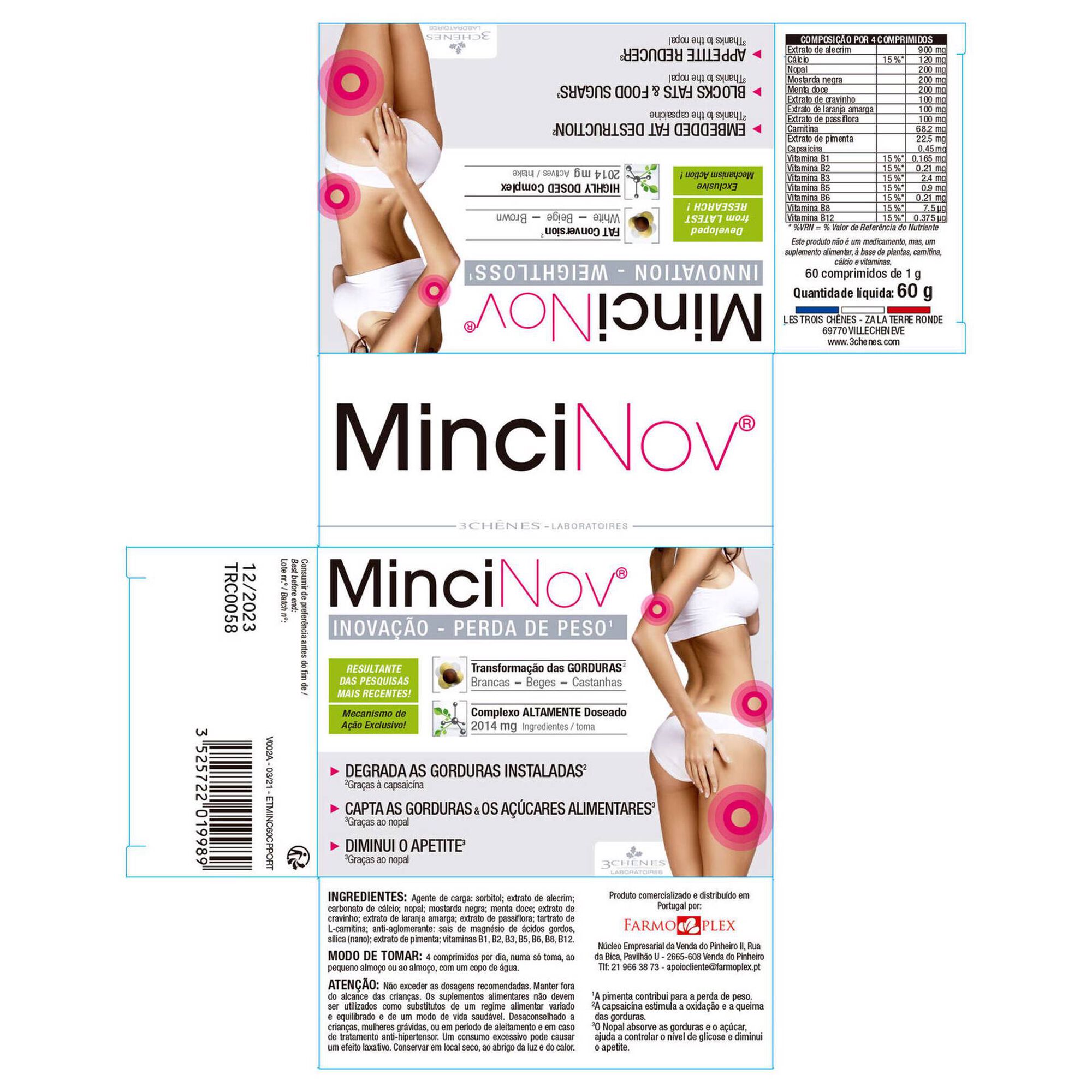 Suplemento Alimentar Perda de Peso Mincinov