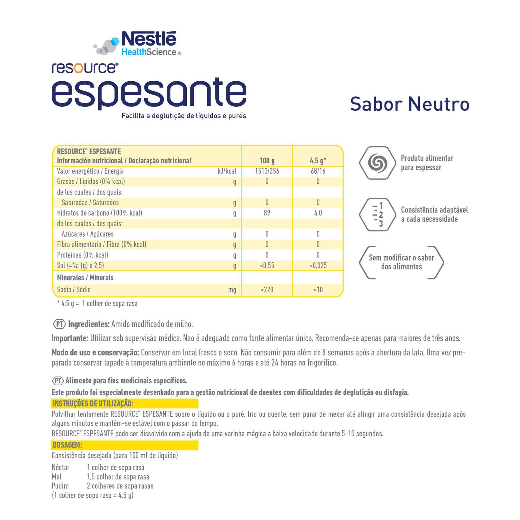 Resource Espessante Sabor Neutro