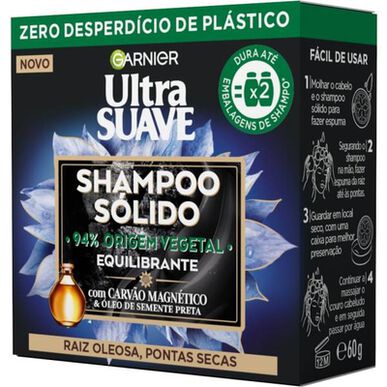 Ultra Suave Shampoo Sólido Carvão Magnético Wells