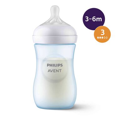 Biberão Natural Response de 260ml azul Wells Image 1