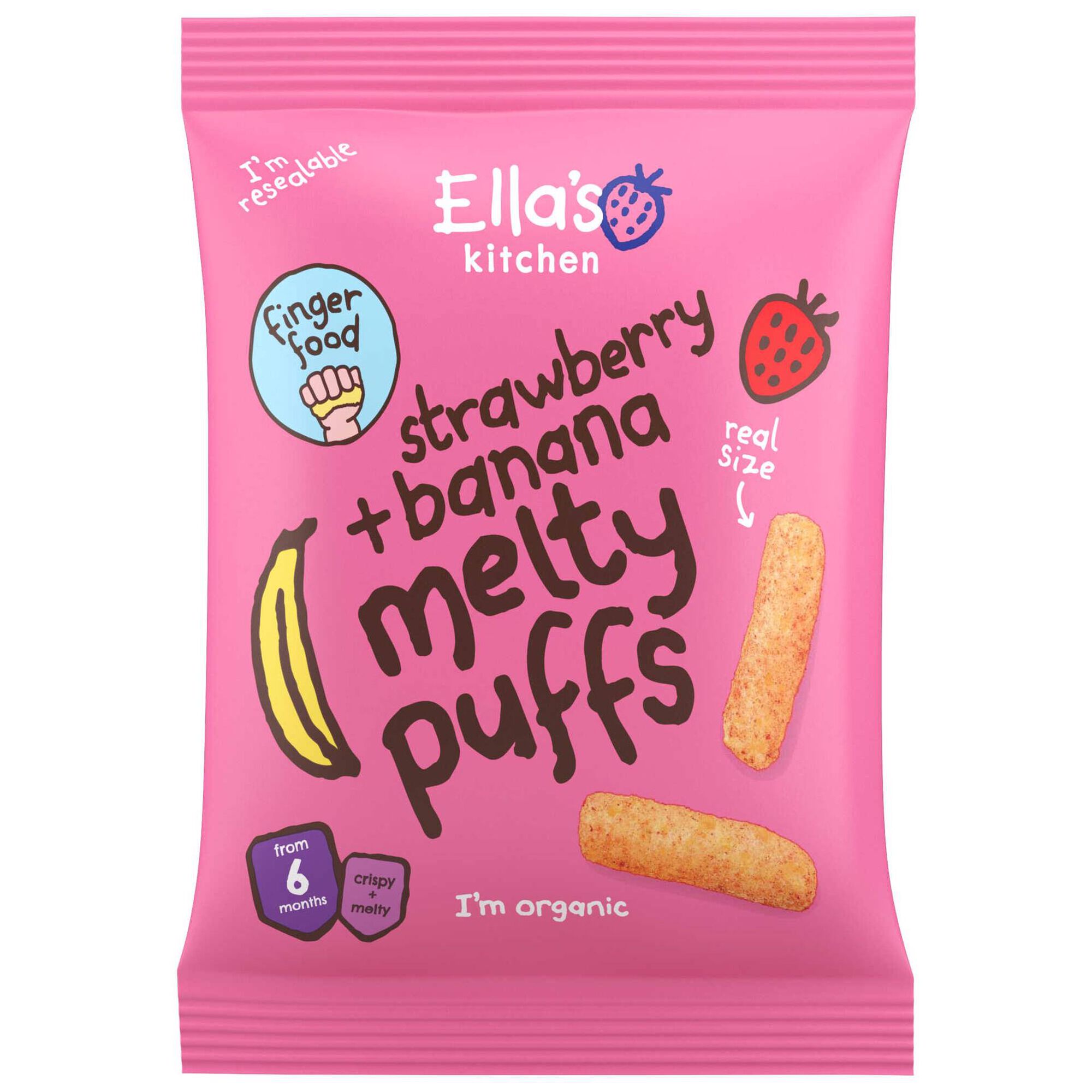 Snack De Banana E Morango Bio