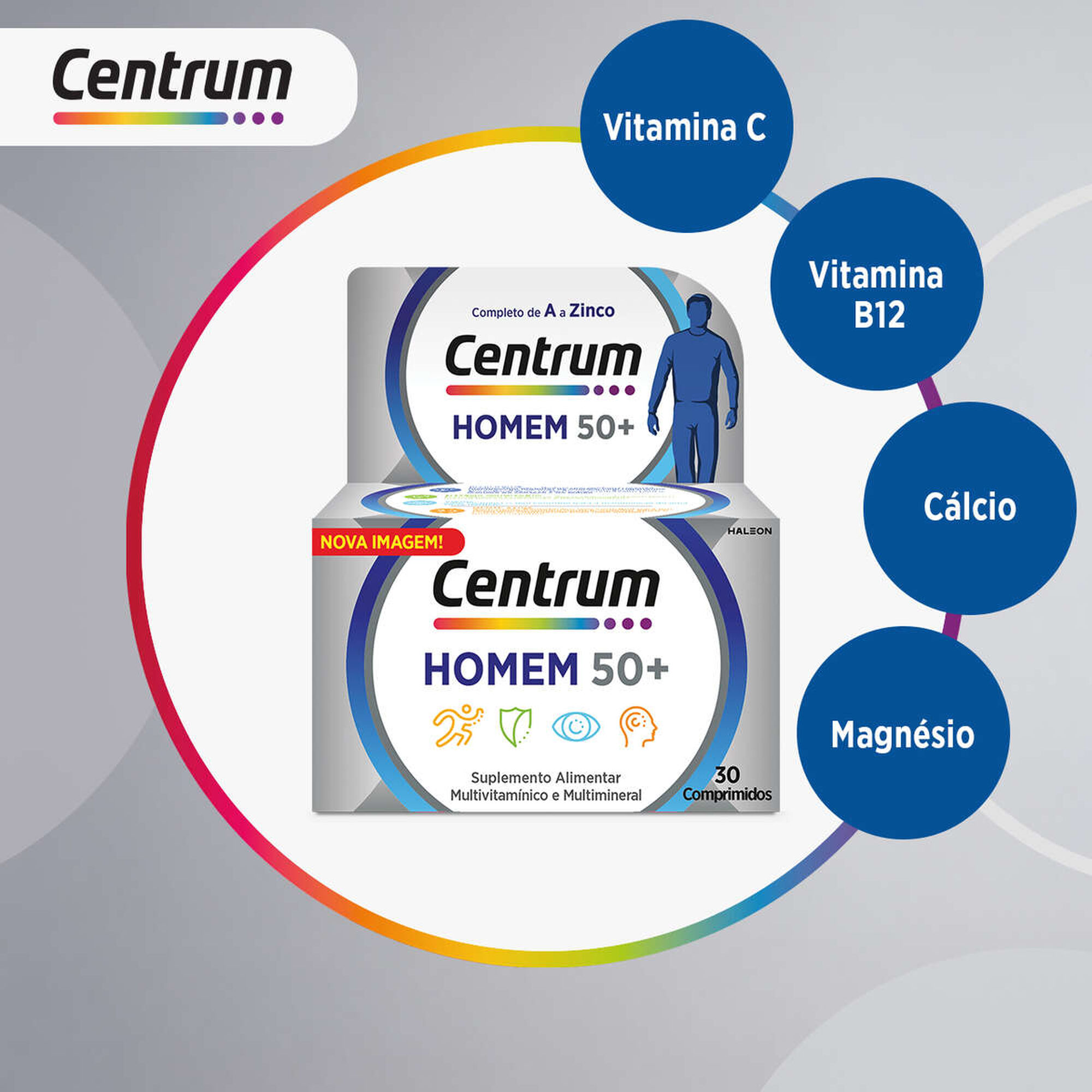 Suplemento Multivitamínico Centrum Homem 50+