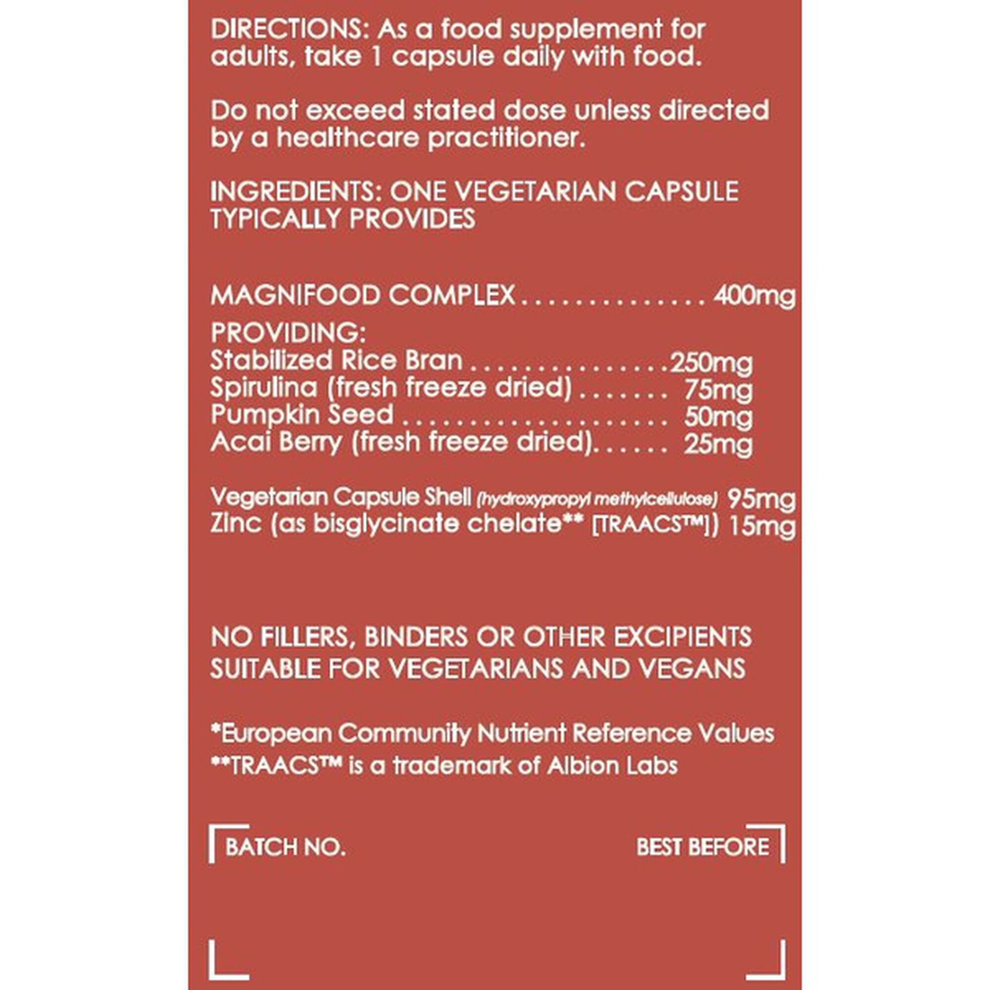 Suplemento Alimentar de Zinco Complex
