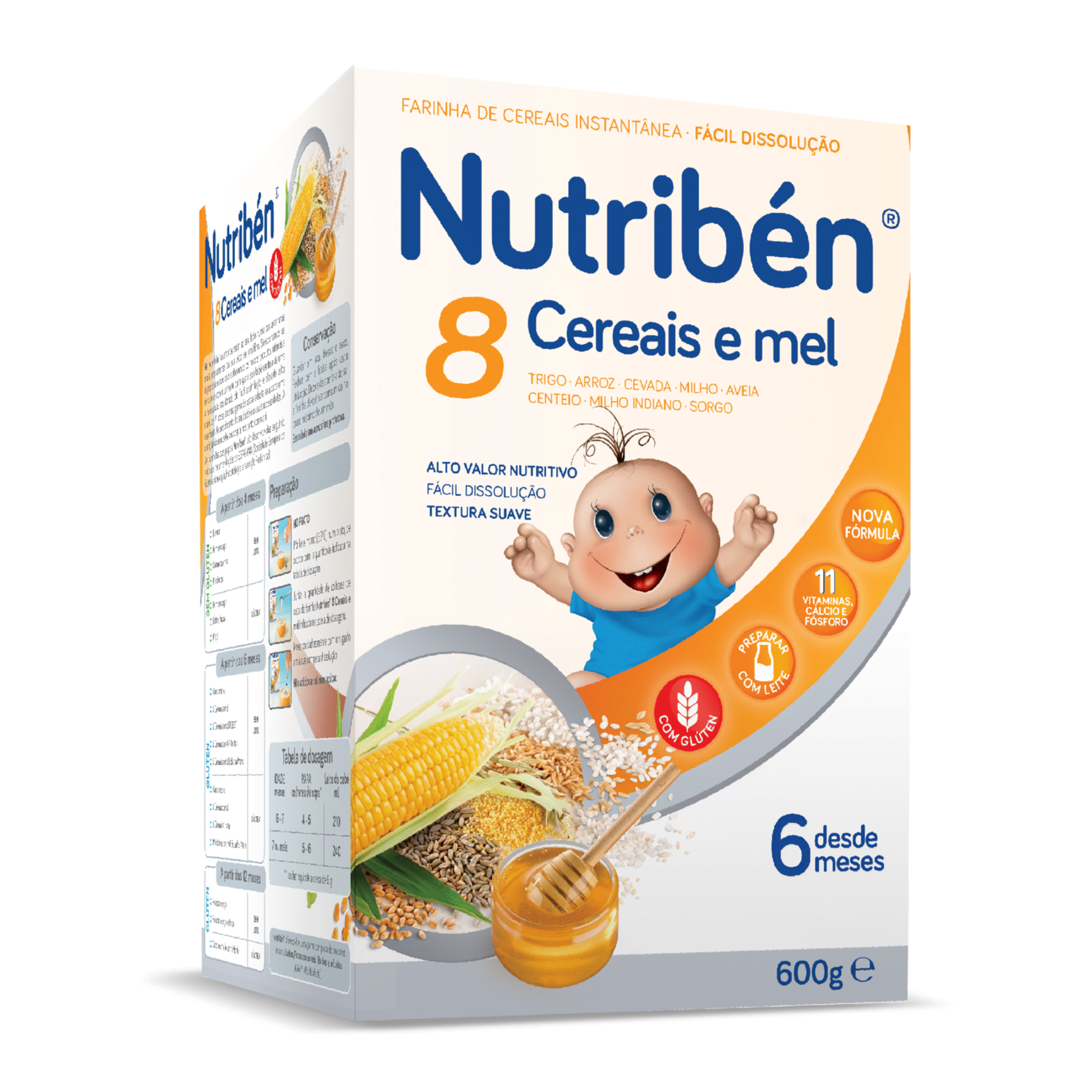 Papa Bebe 8 Cereais E Mel Nutriben Wells