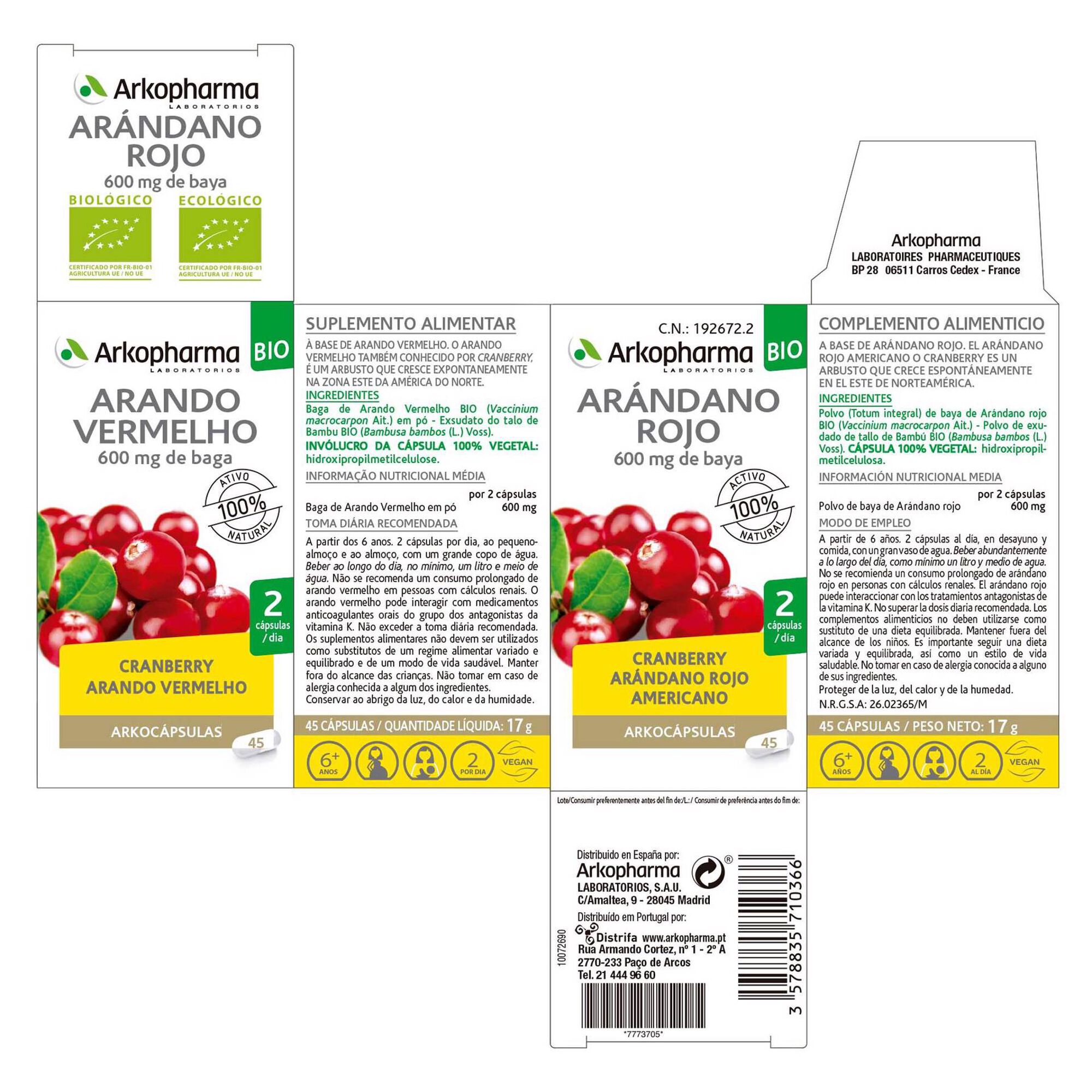 Suplemento Infeções Urinárias Cranberry