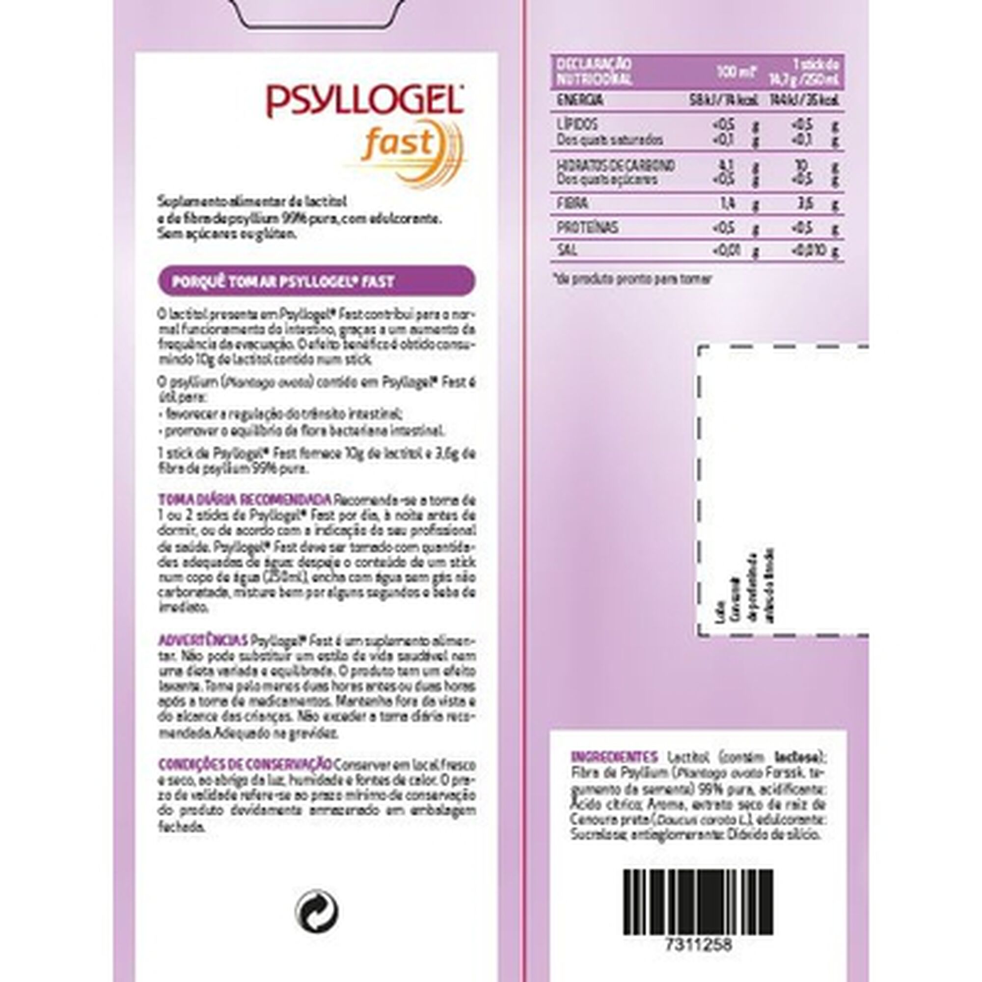 Suplemento Alívio da Obstipação Fast