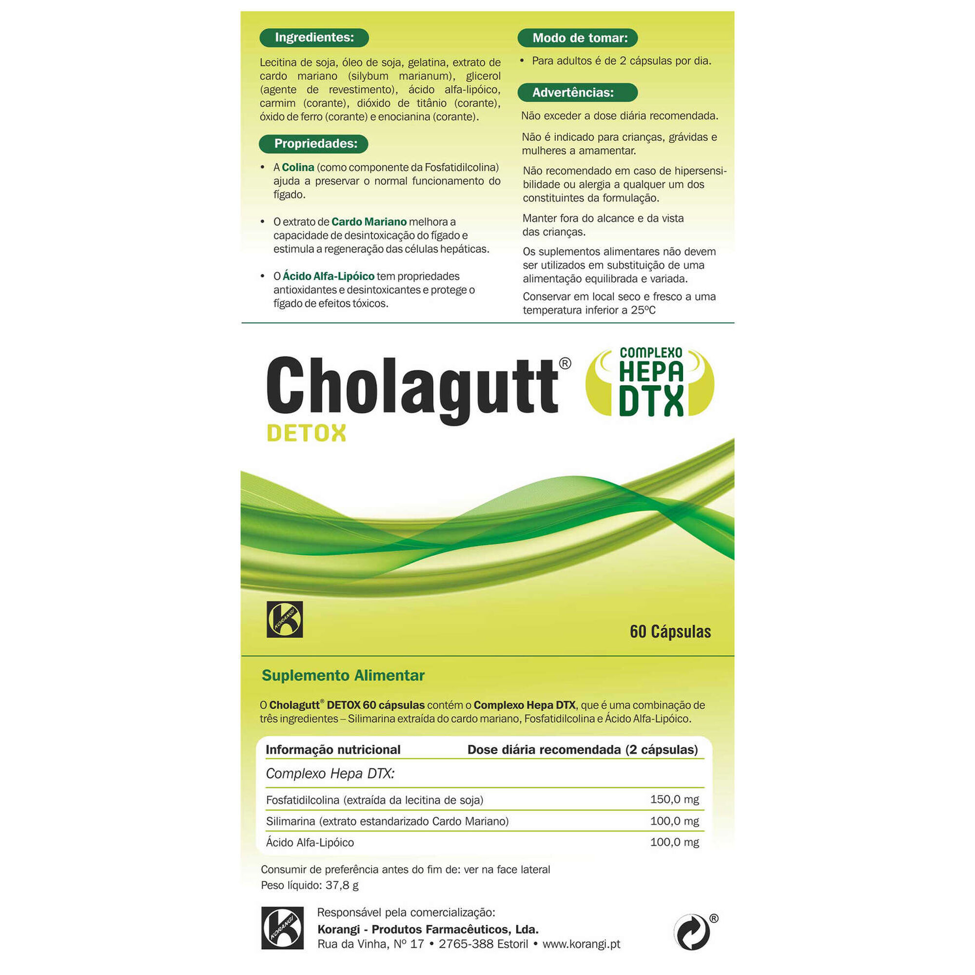 Cápsulas Proteção Hepática Detox