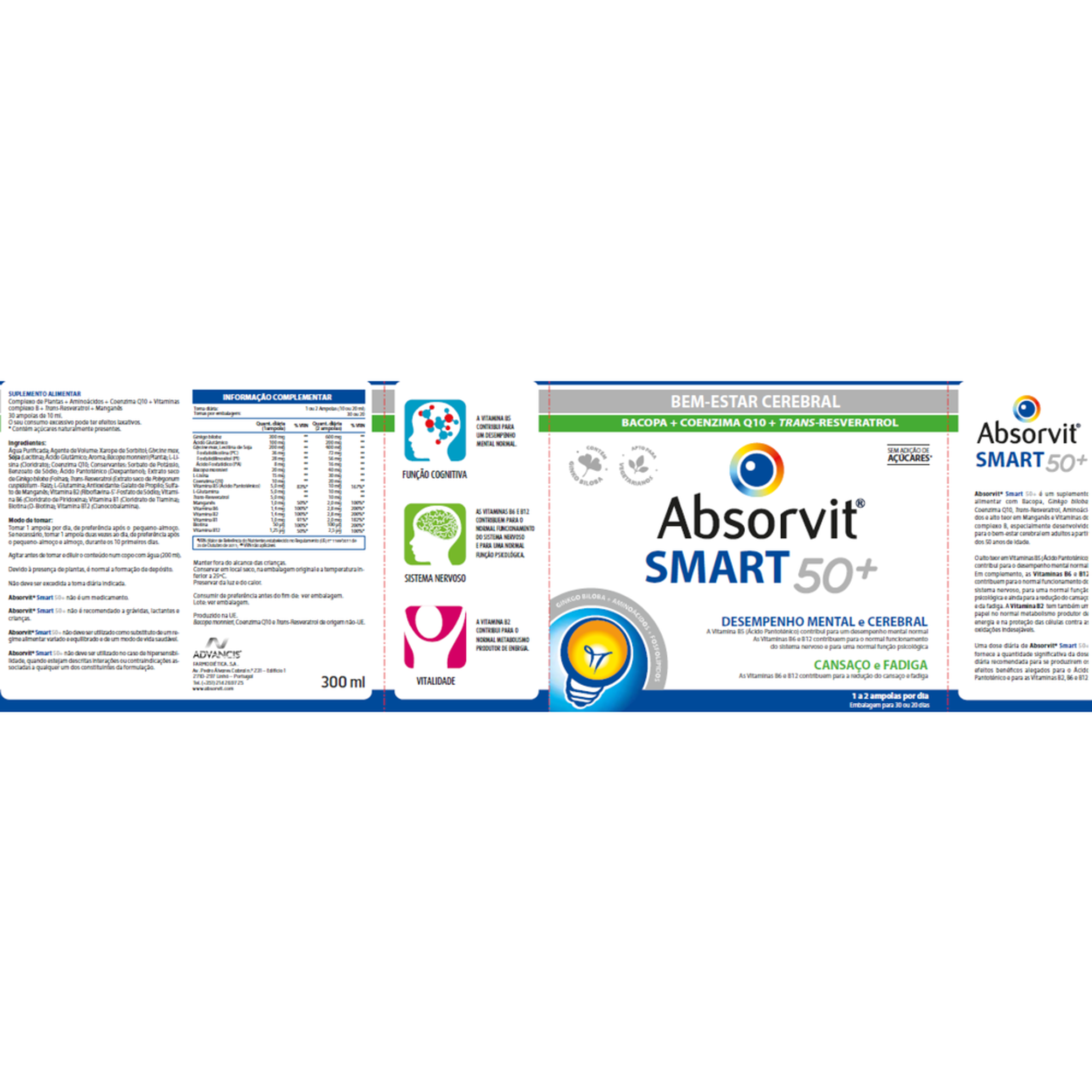 Suplemento Bem-Estar Cerebral Smart 50+