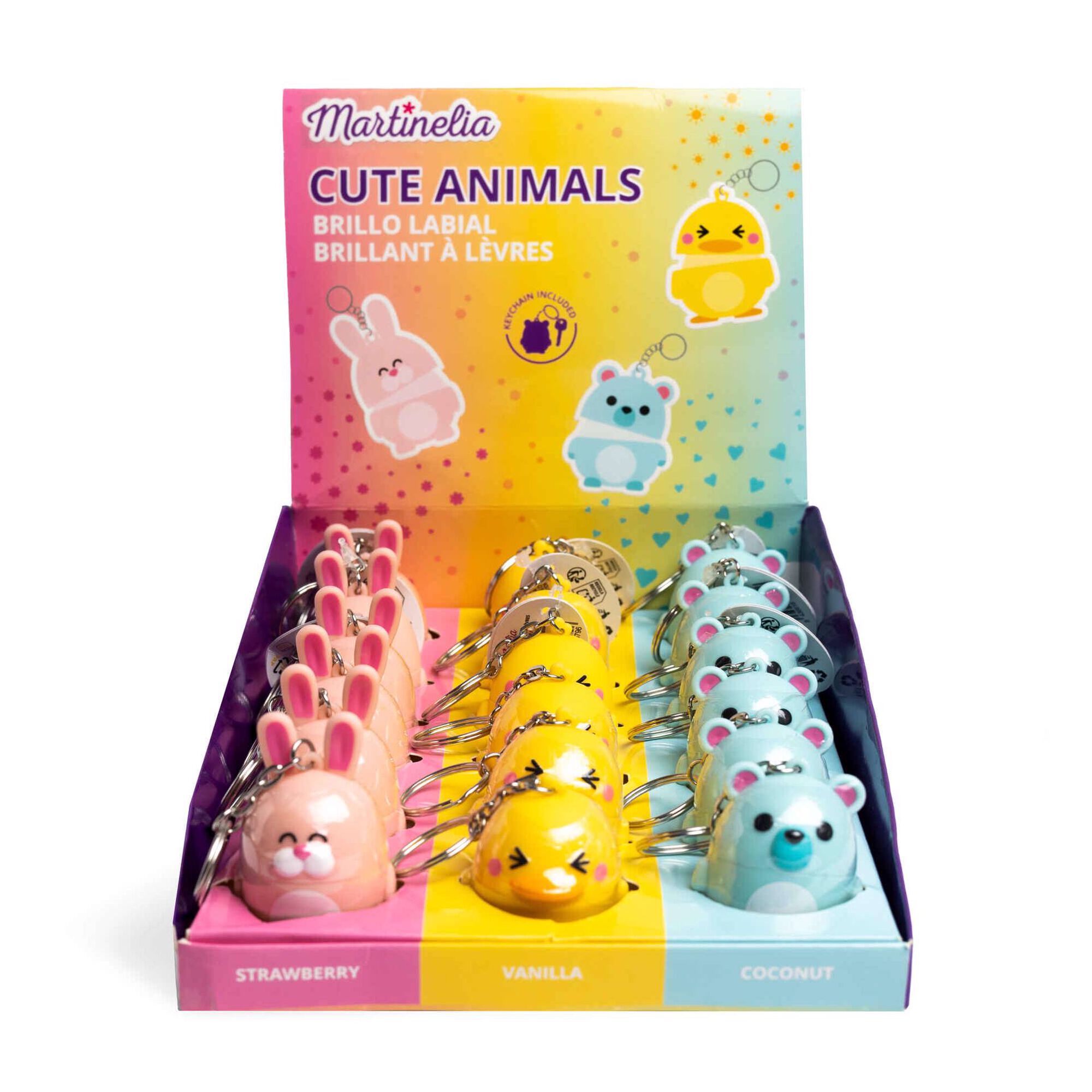 Cute Animals Lip Balm Keychain