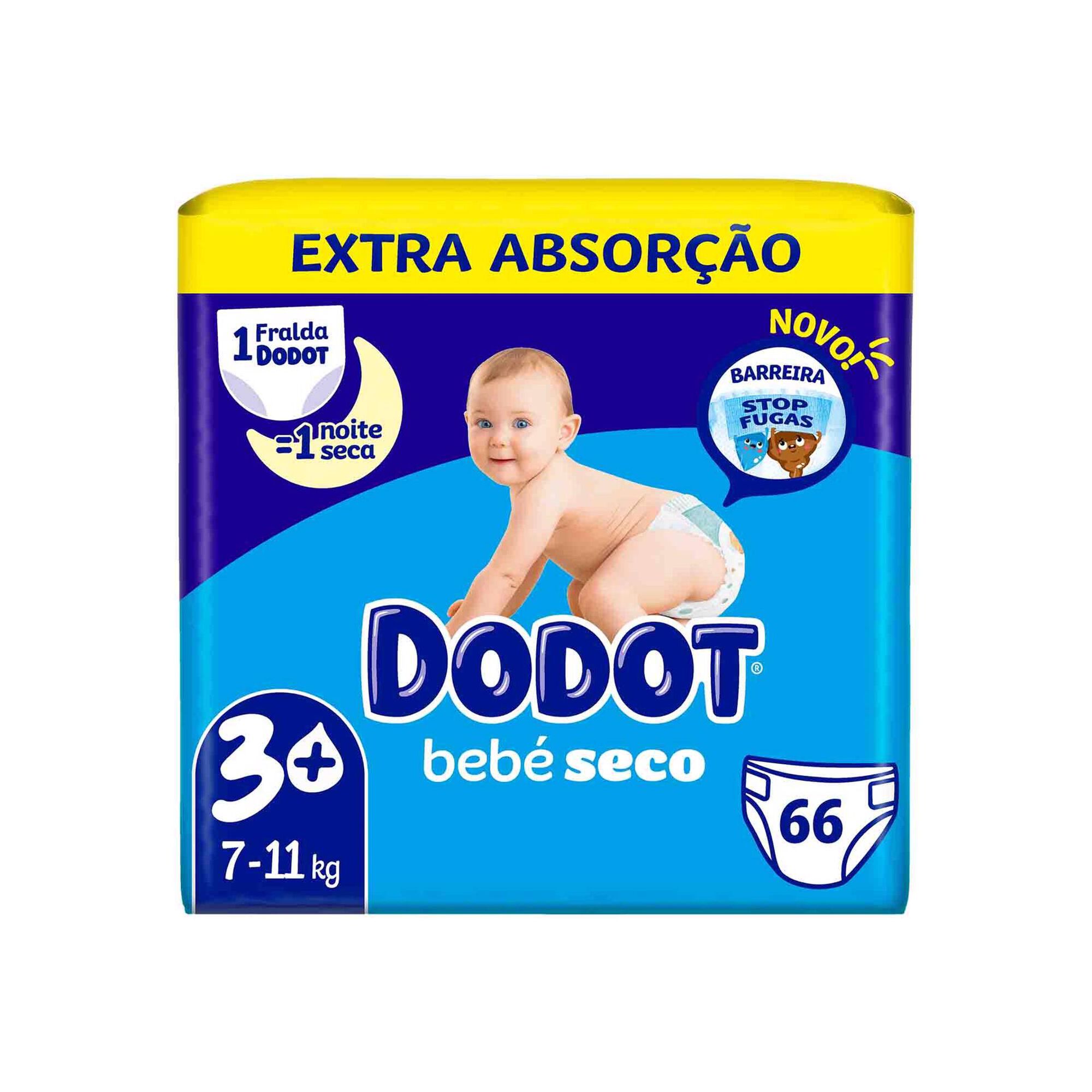 Fraldas de Bebé Extra Absorção 7-11 kg T3+