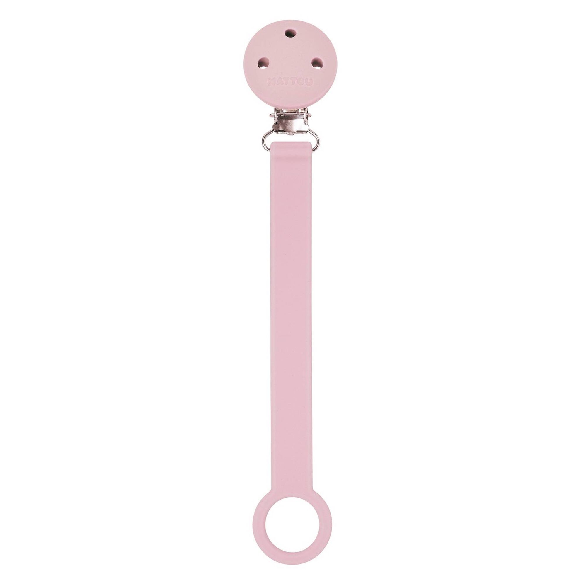 Pacifier Clip Universal Holder Silicone Pink