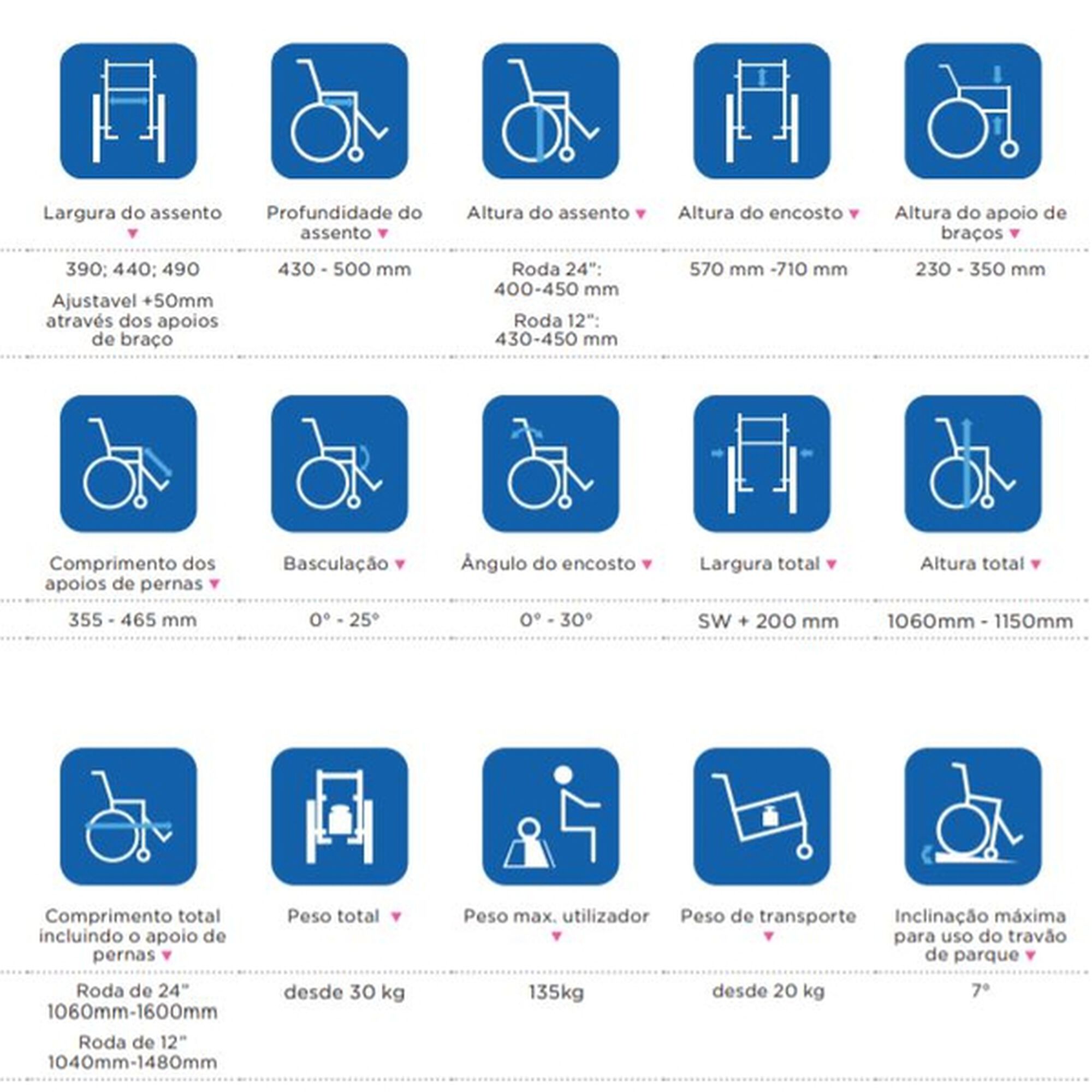 Cadeira de Rodas Clematis Pro T44