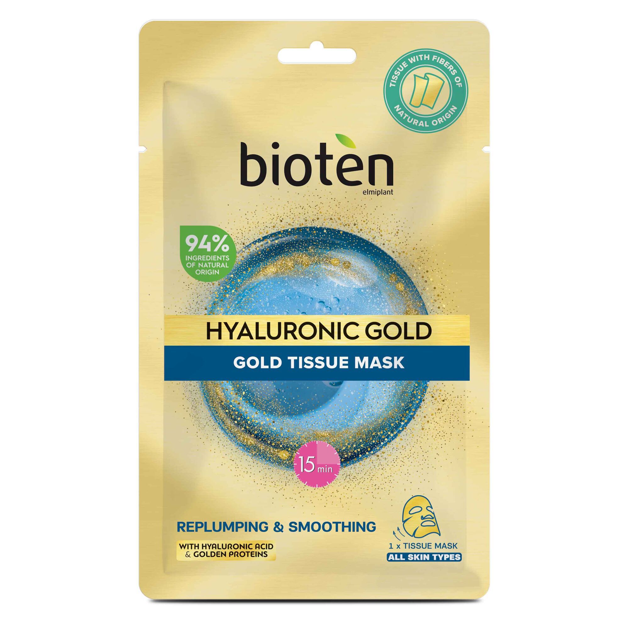 Máscara de Rosto Tissue Mask Hyaluronic Gold
