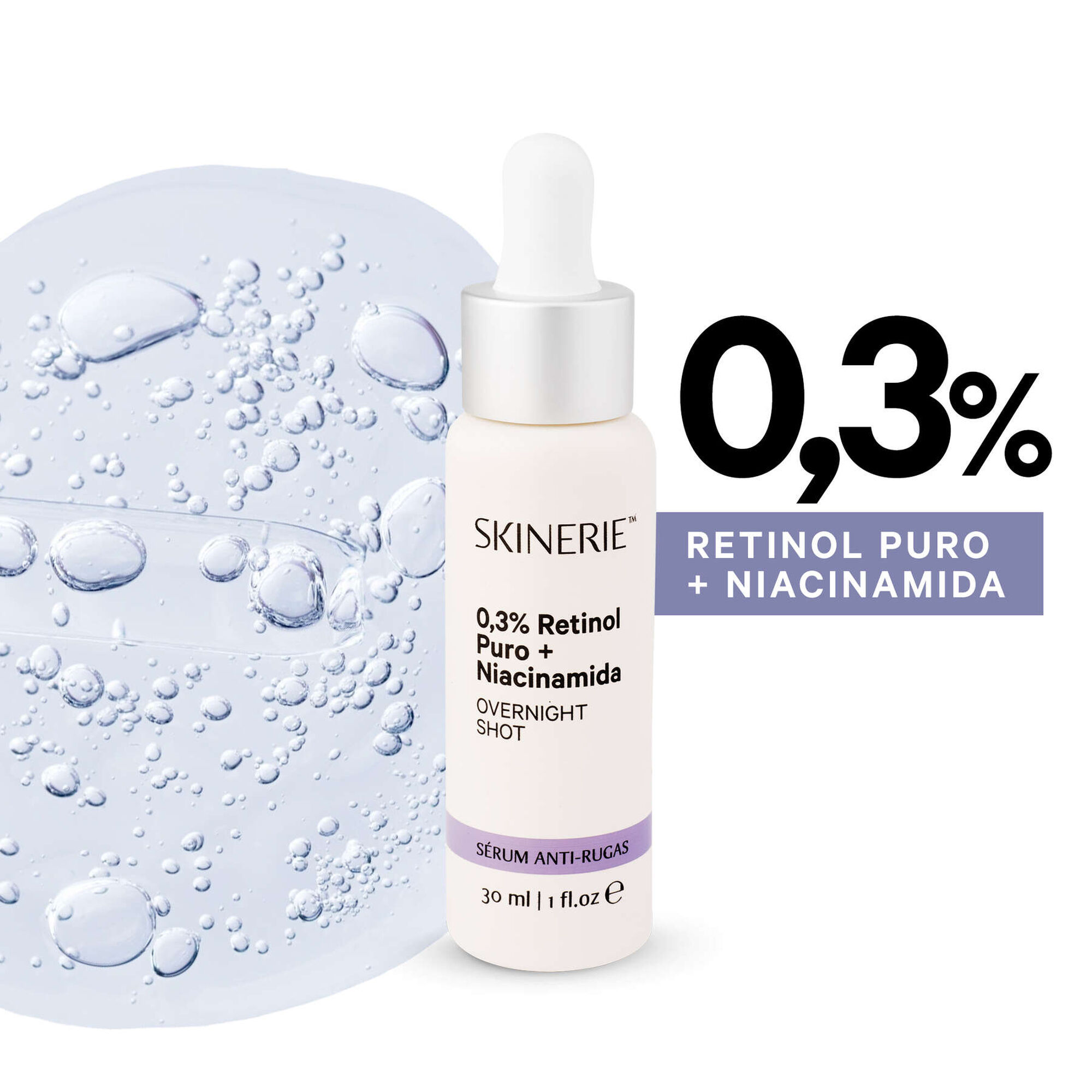 Sérum de Rosto Noturno Retinol e Niacinamida