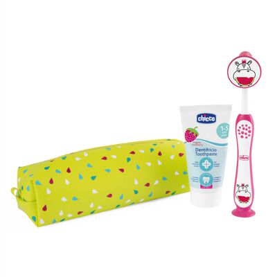Kit Higiene Oral Rapariga Hipo Rosa 36M+