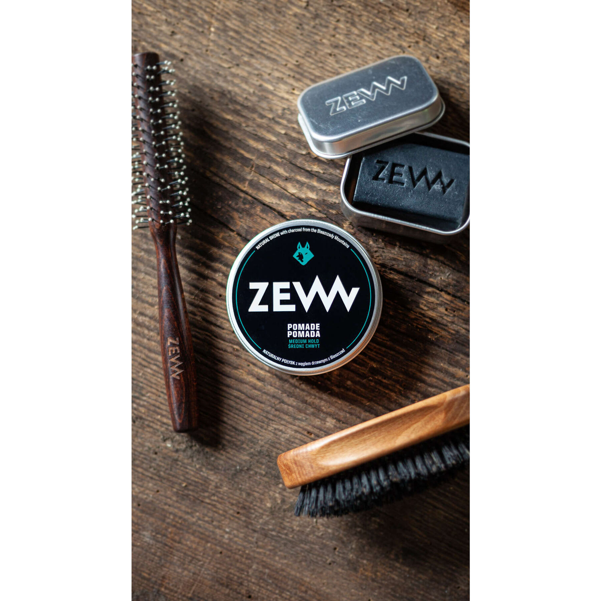 Cera Cabelo Fixação Média Charcoal Hair Pomade