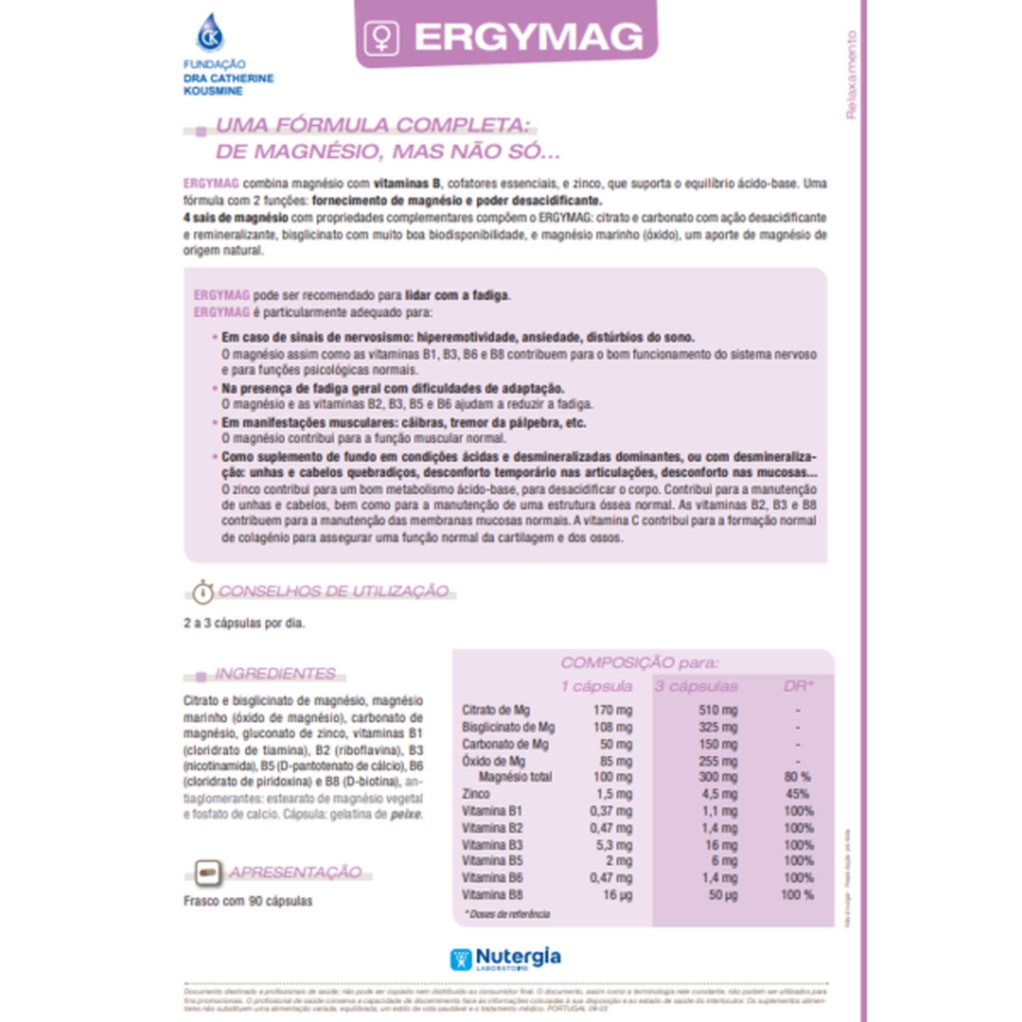 Ergymag Magnésio Fórmula Desacidificante