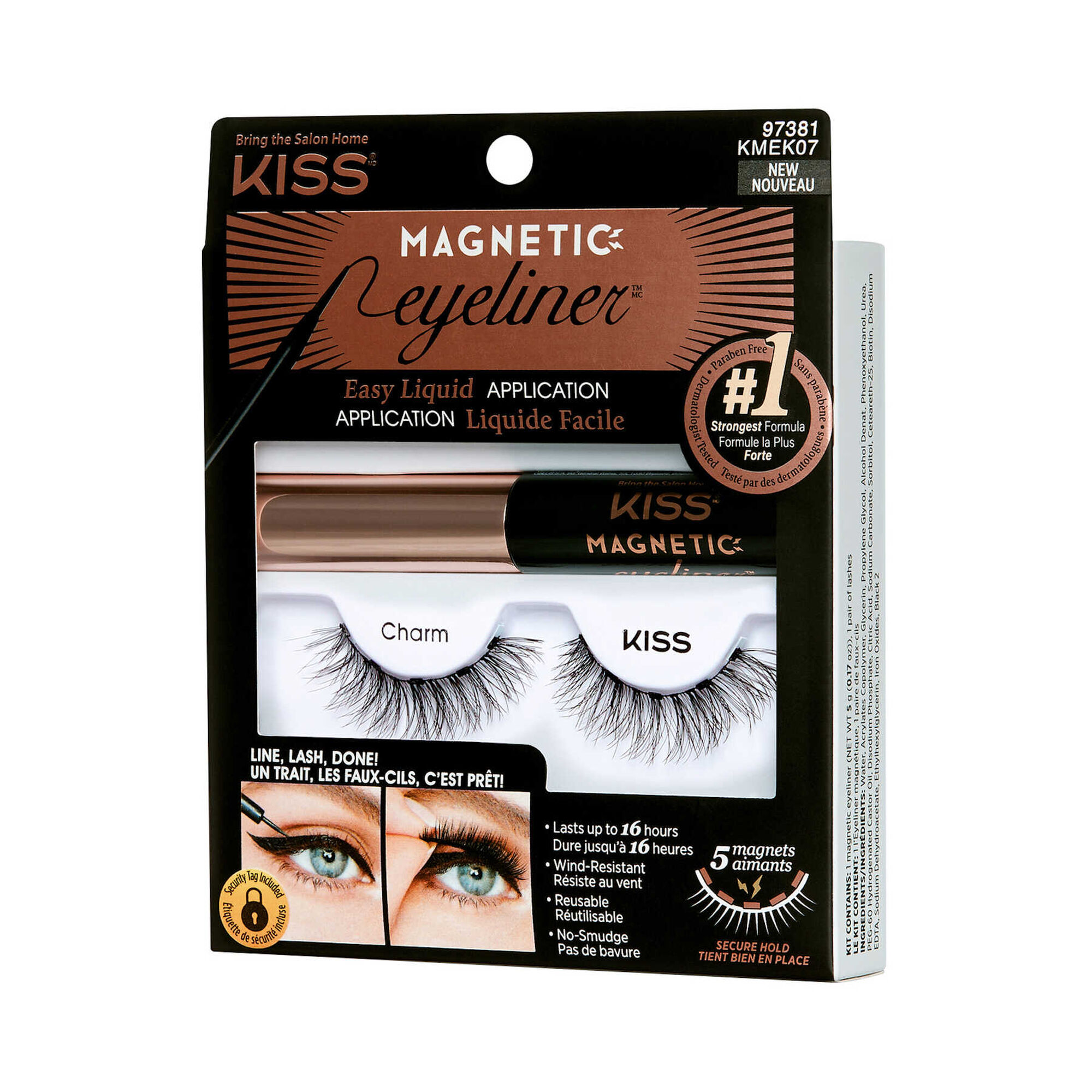 Kit Pestanas Postiças Magnetic Eyeliner Charm