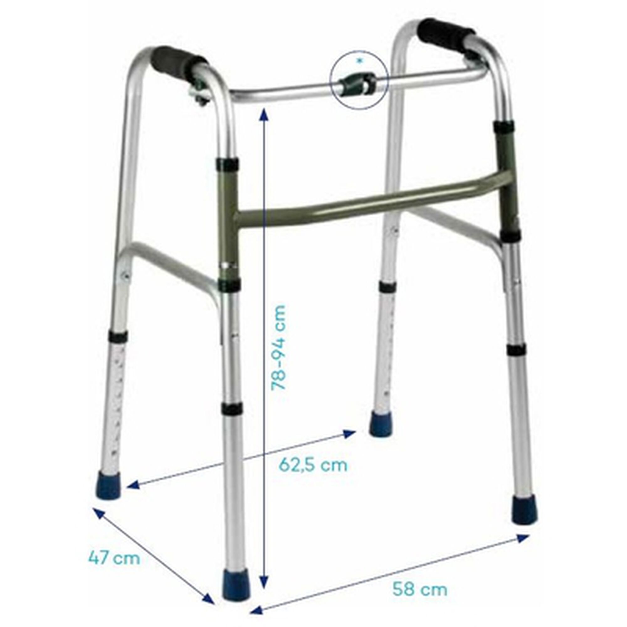 Andadeira Dobrável Altura Regulável