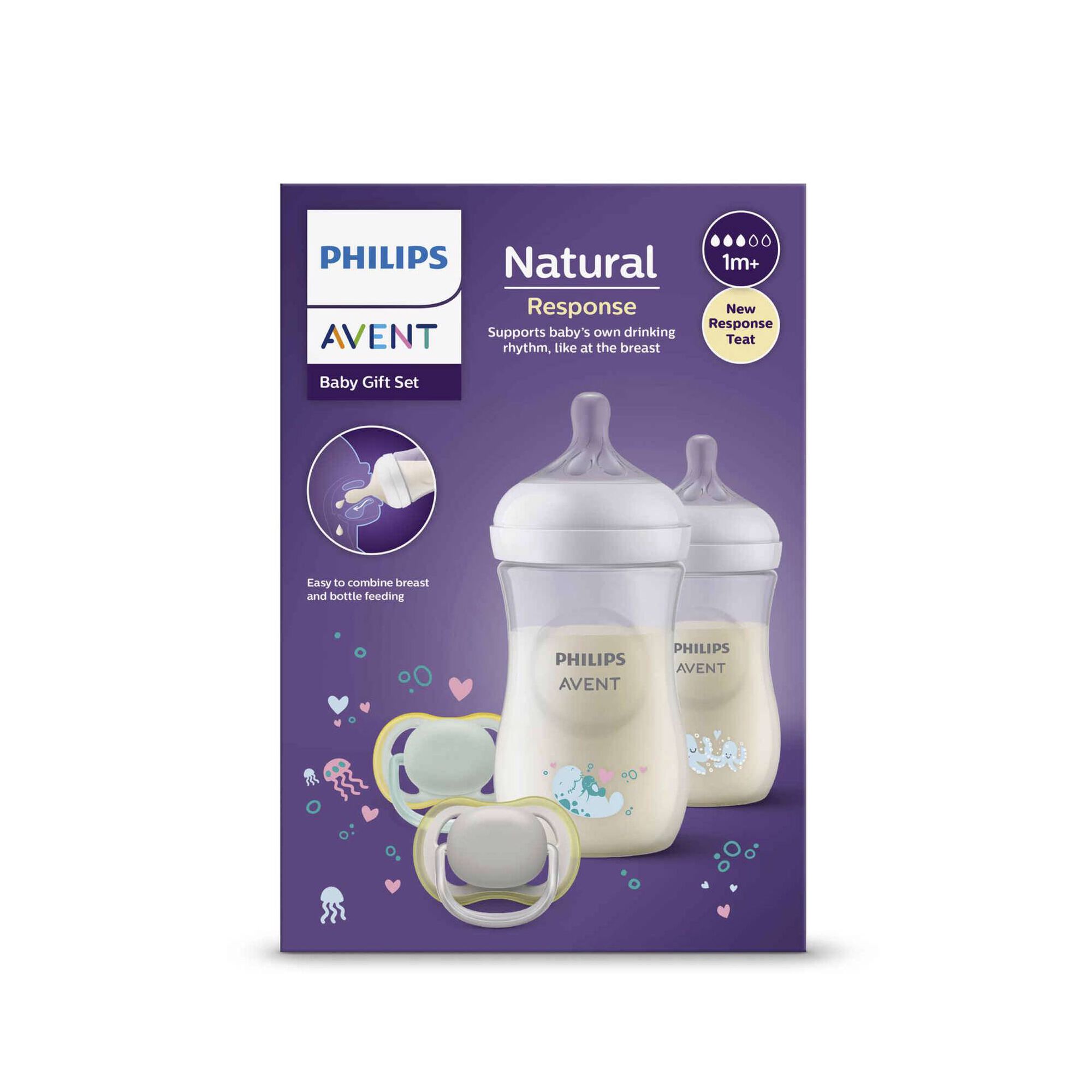 Conjunto Natural Response biberões decorados