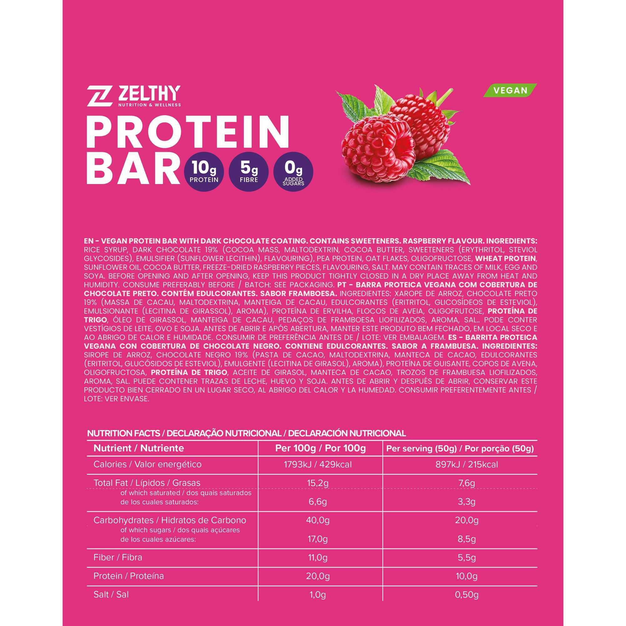 Protein Bar Raspberry Vegan