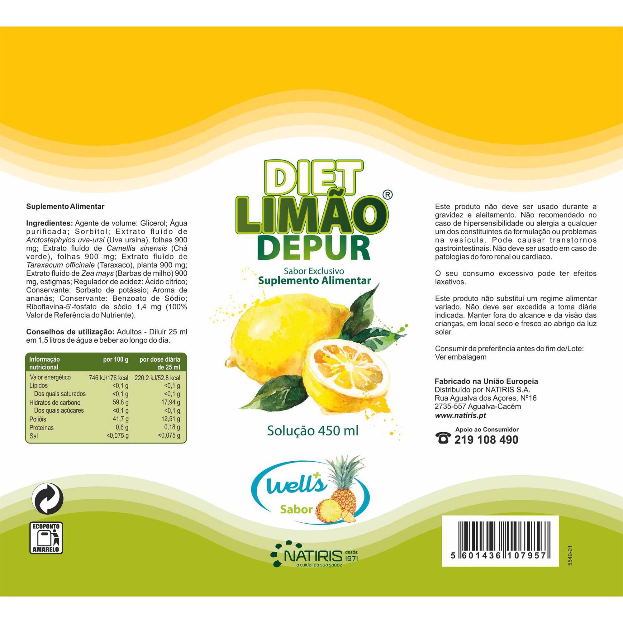 Diet Limão Depur Ananás