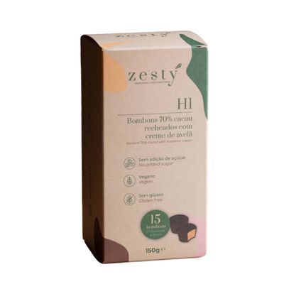 H1 Bombons 70% Cacau Creme de Avelã