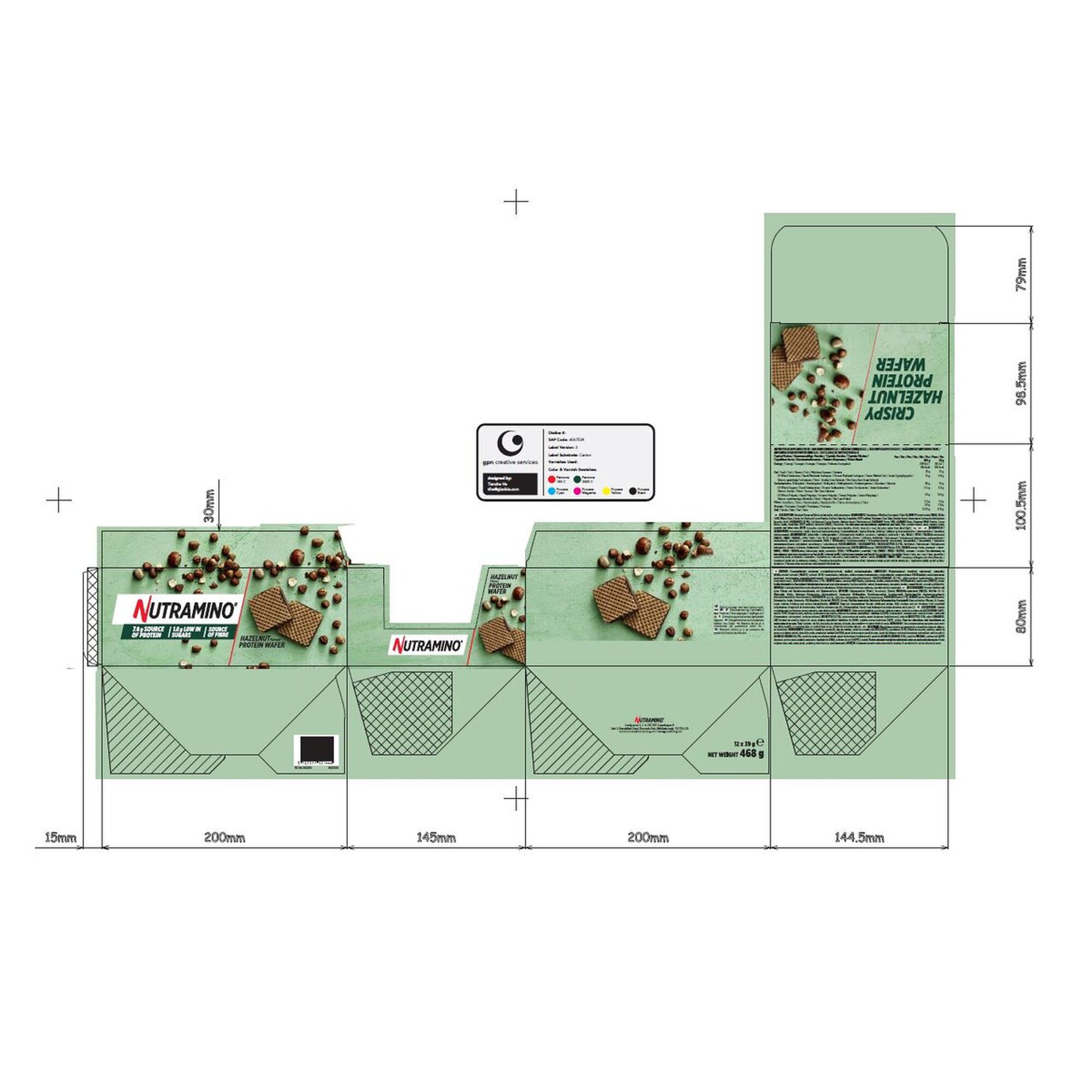 Bolacha Waffer de Proteína Sabor a Avelã