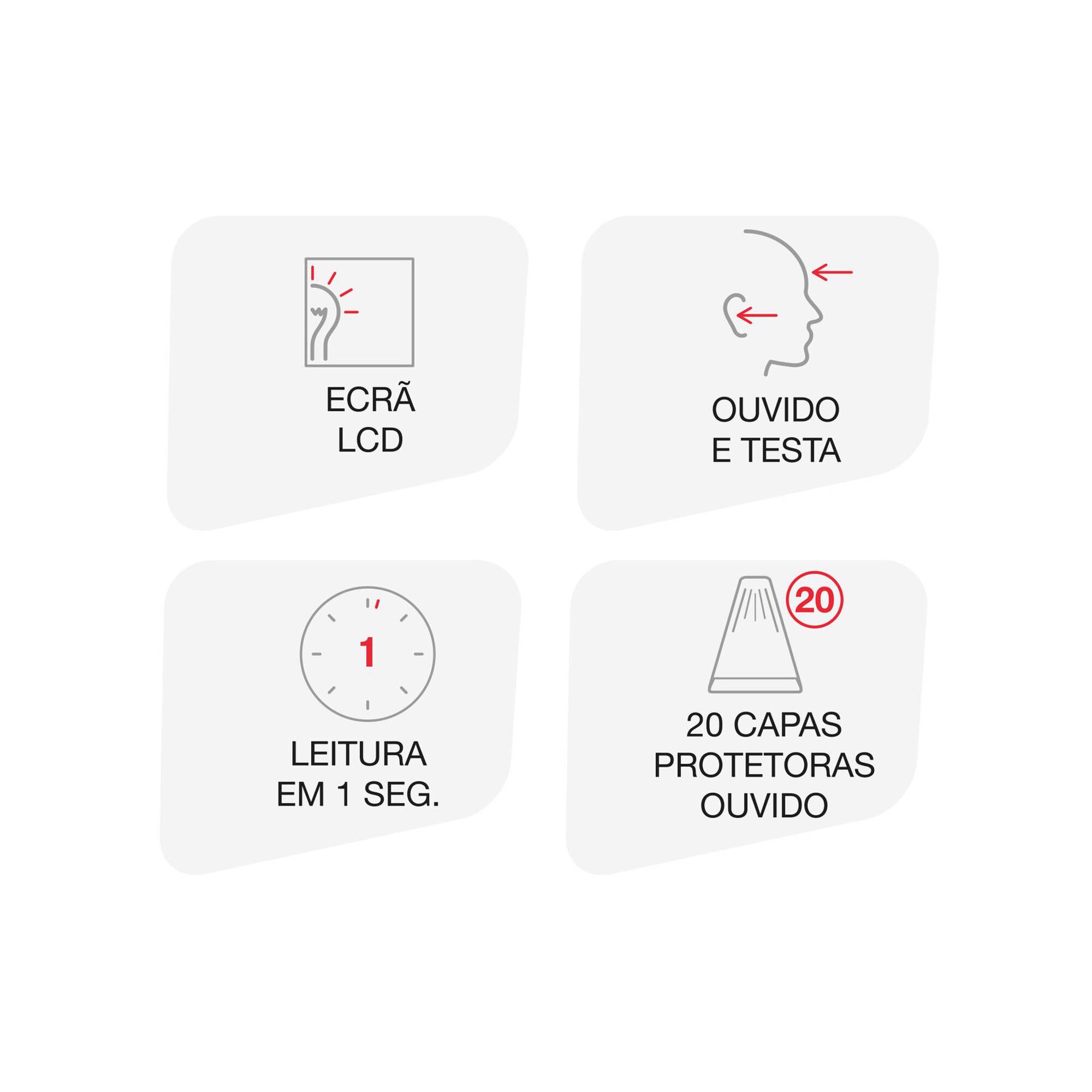 Termómetro Digital 2 em 1 Ouvido e Testa