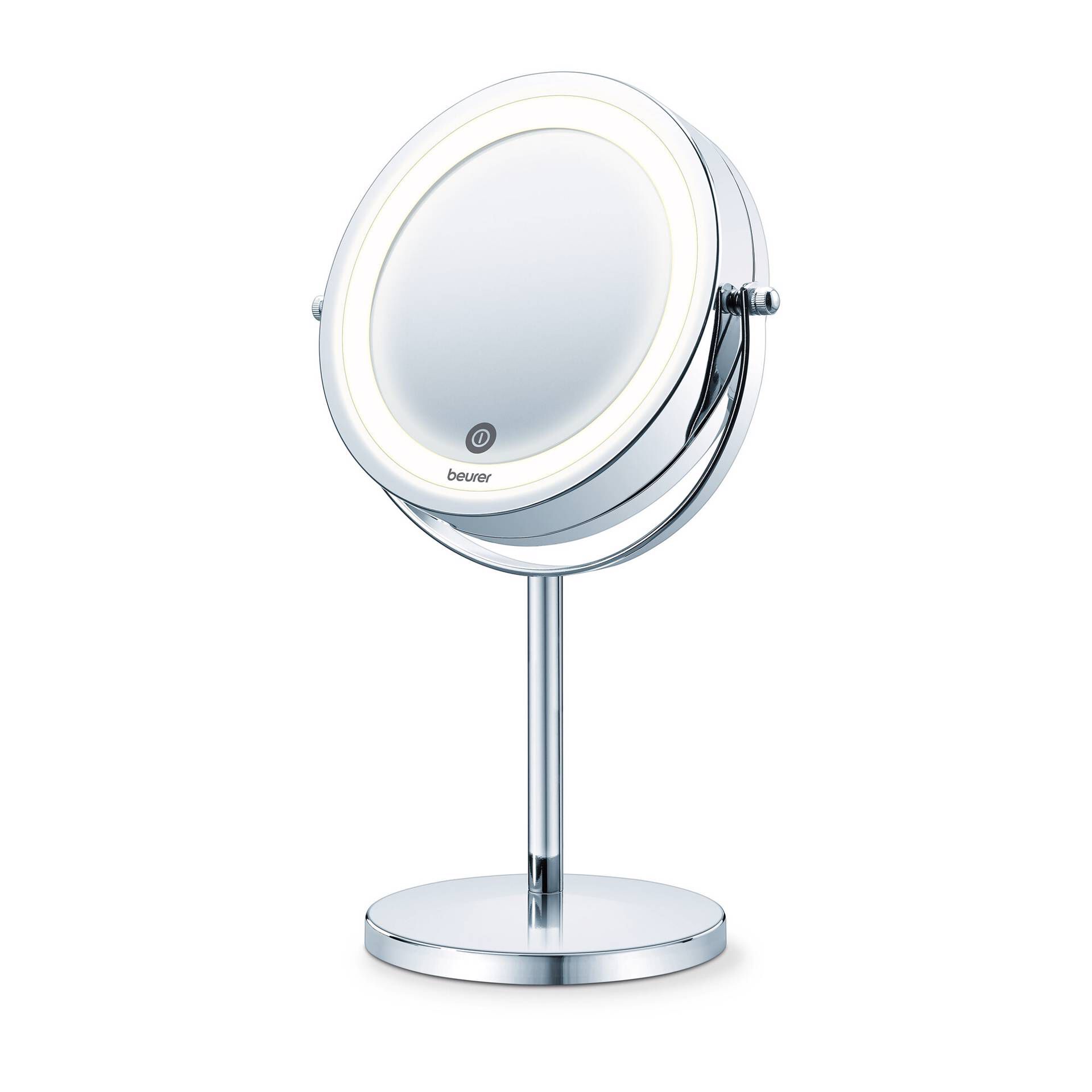 Espelho de Maquilhagem HOMCOM Preto Metal, Vidro e ABS  32.8x11x47.4cm_831-493V90