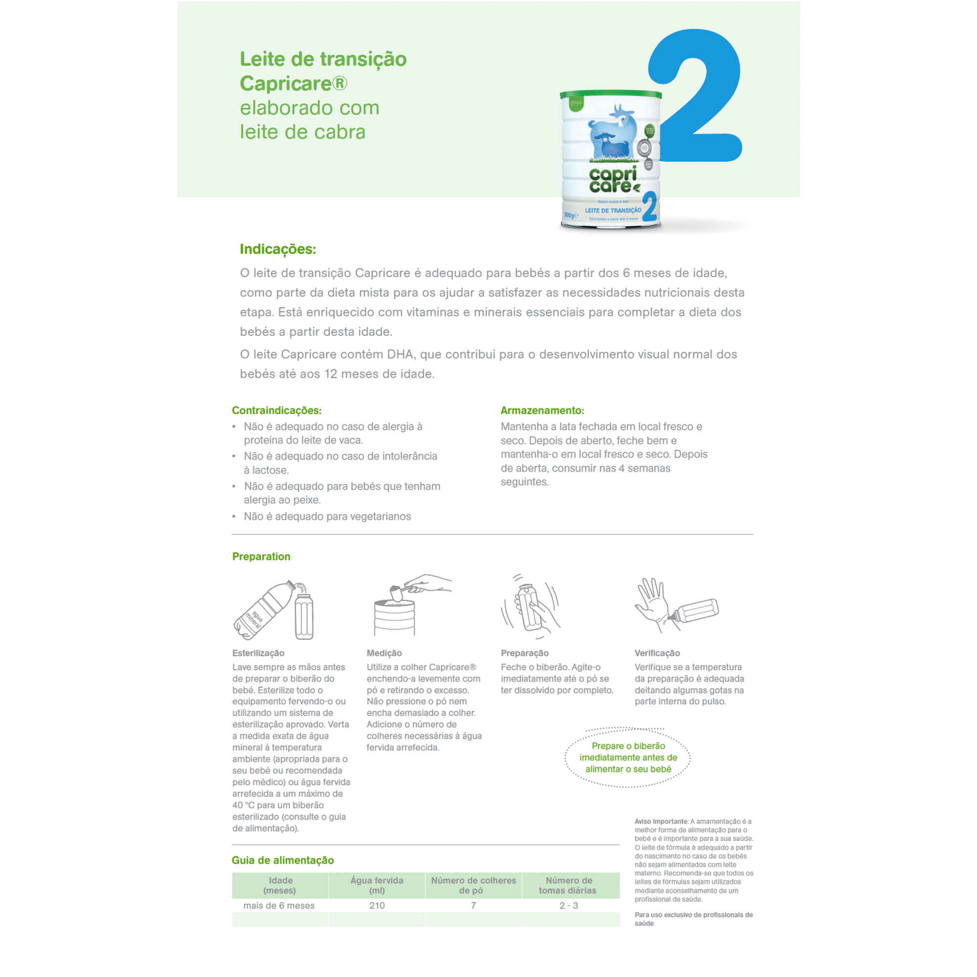 Leite Transição 2 Cabra +6M