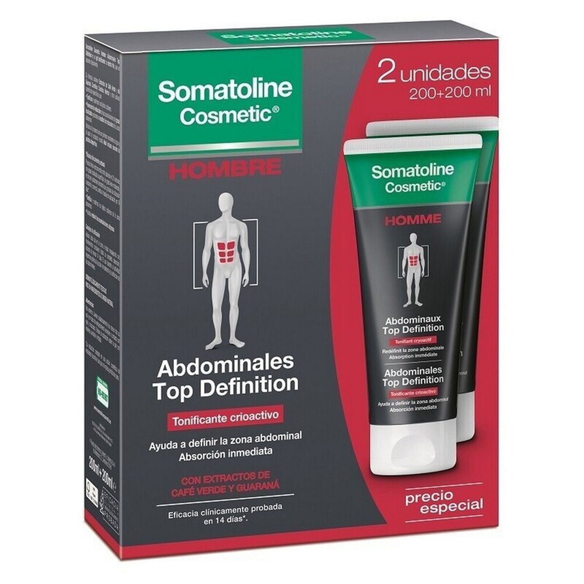 Pack Gel Redutor e Tonificante Homem Abdómen