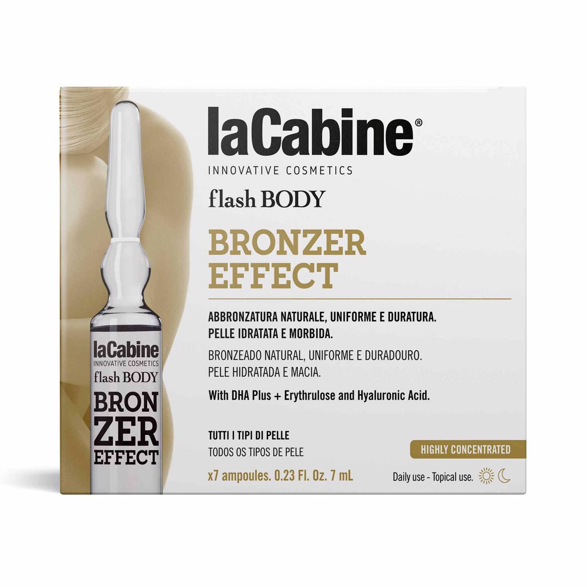 Ampolas Corpo Flash Body Efeito Bronzeado