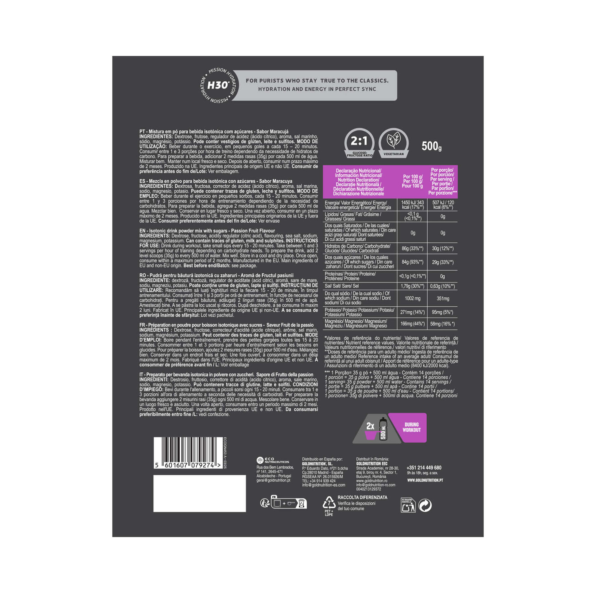 Hydrate Isotonic Sports Drink Passion Fruit