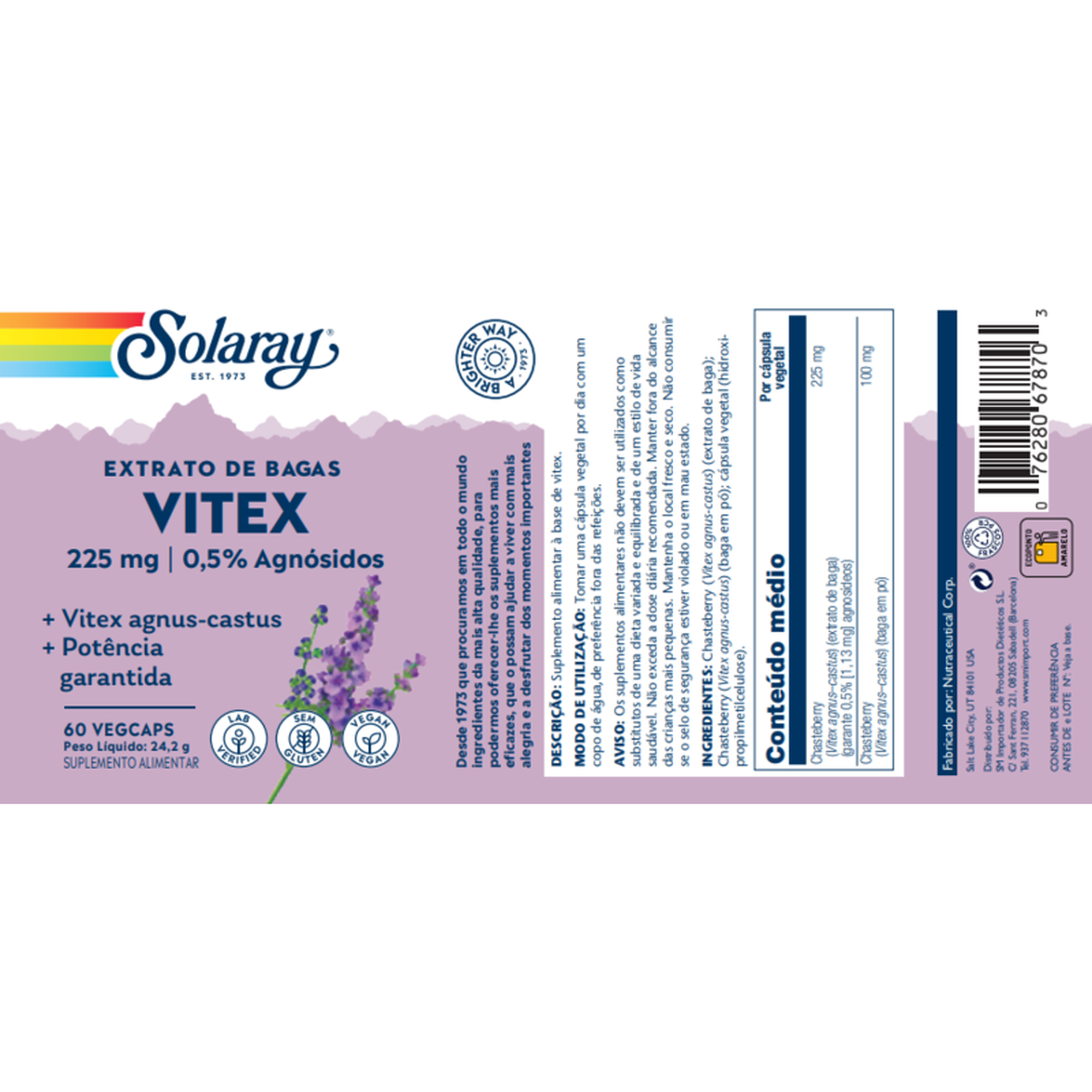 Extracto de Bayas Vitex 225 mg