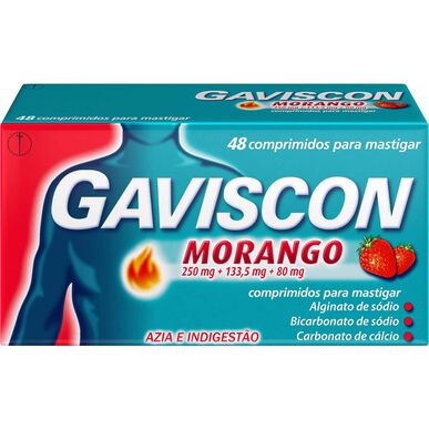 Gaviscon Comprimidos Azia Indigestão Morango Wells