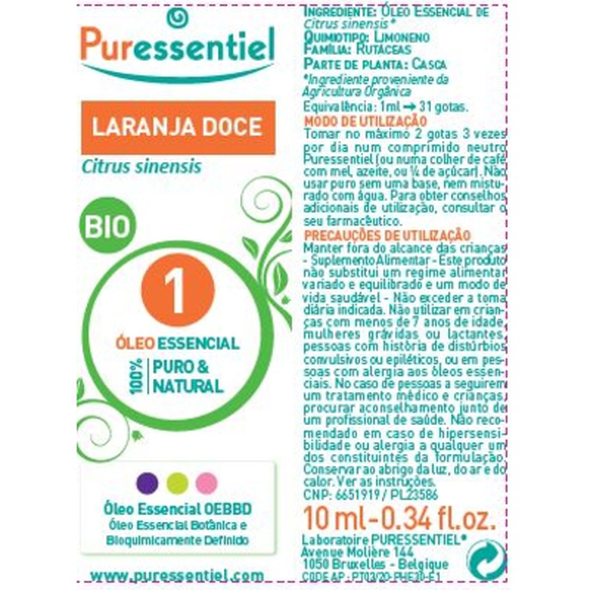 Óleo Essencial Laranja Doce Bio