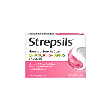 Strepsils Morango Sem Açúcar Wells