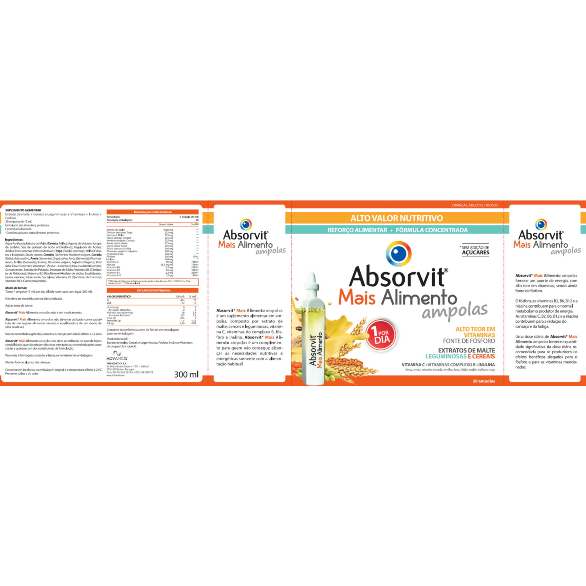 Mais Alimento Ampolas Alto Teor em Vitaminas