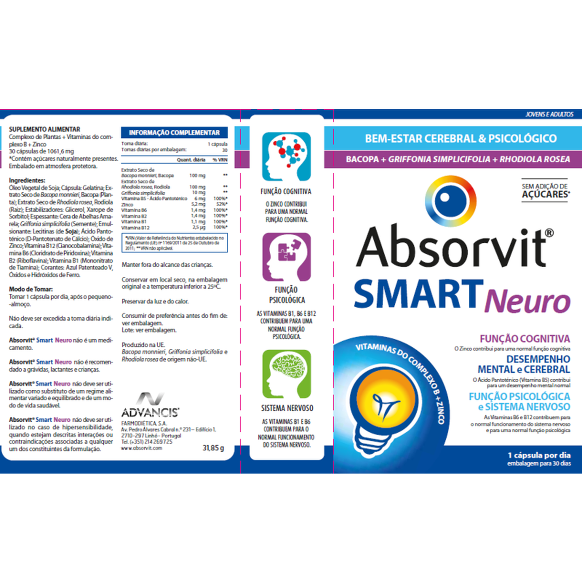 Suplemento Desempenho Mental Smart Neuro