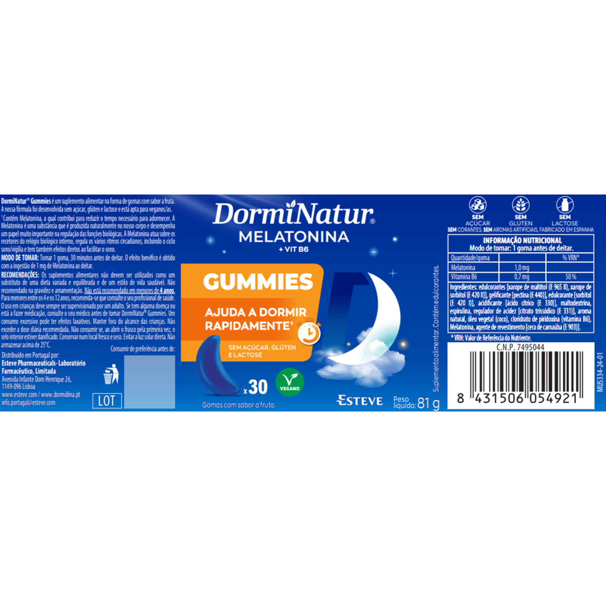 Gummies Melatonina +VIT B6